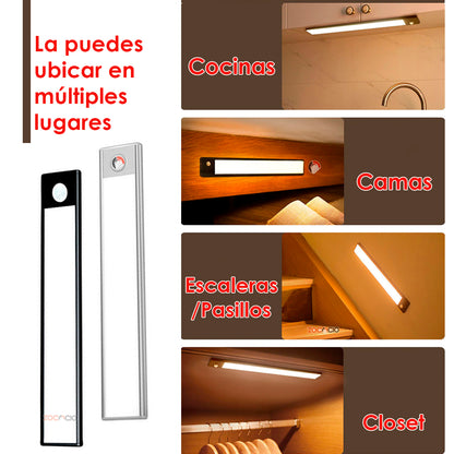 Lampara De Noche Ultrafina Led Recargable Usb Con Sensor